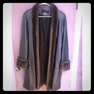 Metallic Faux Fur Trim Jacket